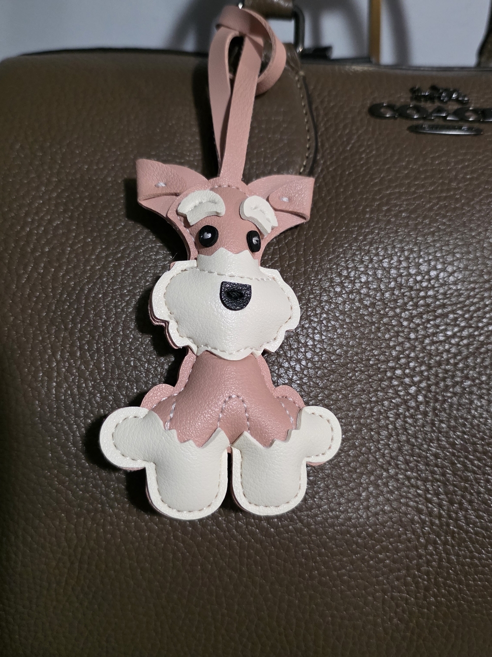 2/$30 Faux leather Cute Dog bag charm
